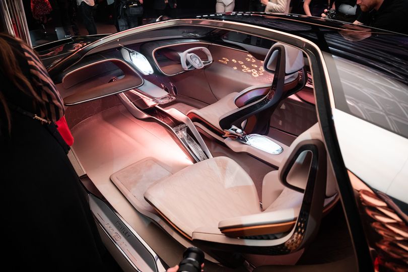 The car can cosset its occupants with massage seats and filtered, scented air.